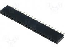 ZL262-20SG - Socket pin strips female PIN 20 straight 2.54mm 1x20 3A 30mΩ