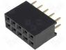 ZL262-10DG - Socket pin strips female PIN 10 straight 2.54mm 2x5 3A 30mΩ