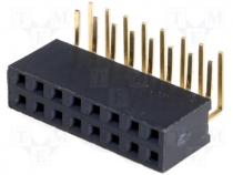 ZL263-16DG - Socket pin strips female PIN 16 angled 2.54mm THT 2x8 3A