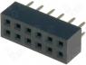 ZL265-12DG - Socket pin strips female PIN 12 straight 2mm THT 2x6