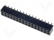 Socket pin strips female PIN 32 straight 2mm SMD 2x16