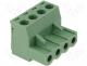 Pluggable terminal block plug female 2.5mm2 5.08mm on cable