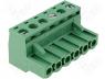 TBW-5-6P/GN - Pluggable terminal block plug female 2.5mm2 5.08mm on cable