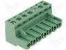 Pluggable terminal block plug female 2.5mm2 5.08mm on cable