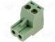 TBW-5.0-K-2P - Pluggable terminal block plug female straight 5mm ways 2