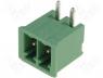 TBG-3.5-KW-2P - Pluggable terminal block socket male angled 3.5mm THT ways 2
