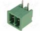 Pluggable terminal block socket male angled 3.5mm THT ways 2