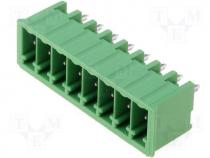 Pluggable terminal block socket male straight 3.5mm THT 11A