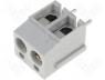 TB-5.0-P-2P1/GY - Terminal block angled 2.5mm2 THT screw terminals ways 2 16A
