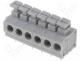 Terminal Blocks - Terminal block angled with push button 1.5mm2 THT ways 6