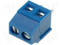 Terminal Blocks - Terminal block angled 1.5mm2 3.5mm THT screw terminals 10A