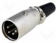 Microphone plug XLR male for cable 4pin