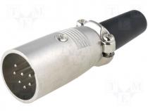 Microphone plug XLR male for cable 7pin