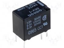 Relays PCB - Relay electromagnetic Contacts SPDT Ucoil 24V DC Iswitch 1A