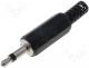 Connectors AV - Jack plug 3,5mm hood mono soldered black