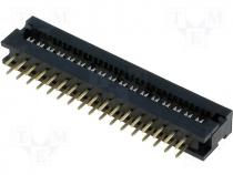 AWLP34 - IDC transition PIN 34 IDC THT for ribbon cable 1.27mm 1A