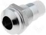 SMQ1089 - LED holder, 5mm, chromium, metal, convex, with plastic plug