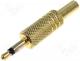 JC-030 - Jack plug 3,5mm hood metal mono gold plated