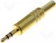 Connectors AV - Jack plug 3,5mm hood metal stereo gold plated