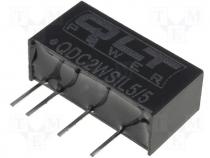 DC-DC Converter - Converter DC/DC 2W Uout 5V DC Uin 5V DC 0.03ppm/C 100kHz