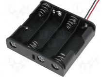 Battery Holder - Holder Size AA, R6 Mounting panel mounting Batt.no 4