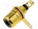 Connector RCA socket female gold plated panel mounting 6mm