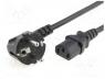 SN311-3/07/1.8B - Cable, CEE 7/7 (E/F) plug angled, IEC C13 female, 1.8m, black