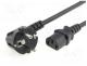   - Cable, CEE 7/7 (E/F) plug angled, IEC C13 female, 1.8m, black