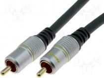 TCV3010-15.0 - Cable RCA plug both sides 15m black