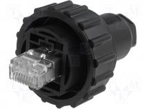 Rj Connector - Connector RJ45 CPC plug PIN 8 shielded crimped on cable IP67