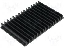 Heatsinks - Heatsink extruded grilled black L 100mm W 159mm H 15mm