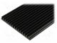 SK44/1000/SA - Heatsink extruded grilled black L 1000mm W 159mm H 15mm