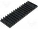 Heatsink extruded grilled black L 50mm W 159mm H 10mm
