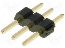 ZL303-03P - Pin header pin strips male PIN 3 straight 2mm THT 1x3