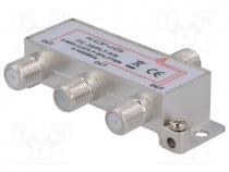  TV - Splitter, screw, 1000MHz, Input  F female, Output  F female x3