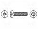 B3X8/BN2724 - Screw, for metal, 3x8, Head  cheese head, Pozidriv, steel, zinc