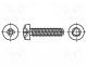 B3X8/BN2724 - Screw, for metal, 3x8, Head  cheese head, Pozidriv, steel, zinc