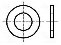 B8/BN1074 - Washer, round, M8, D=16mm, h=1.6mm, polyamide, DIN 125A, BN 1074