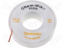 Desoldering wick - Braid desoldering rosin W 1.5mm L 30m