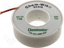 Desoldering wick - Braid desoldering rosin W 2mm L 15m