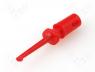 D-6010 - Clip on probe hook type 0.3A 60V DC red Connection soldering