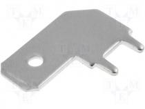  - Terminal flat 6.3mm 0.8mm male angled THT brass