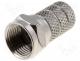 Connector F - Connector F plug male straight twist on  on cable Cable RG58
