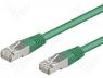 F/UTP5-CCA-010GR - Patch cord F/UTP 5e connection 1 1 stranded CCA PVC green 1m