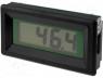 Panel Meters - Panel DC voltage meter, LCD 3,5 digit 13mm, V DC 0÷200mV