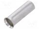 Bootlace ferrule, non-insulated, copper, 6mm2, 12mm, tinned