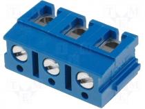 Terminal block straight 2.5mm2 7.5mm THT  screw terminals