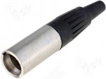 Connectors AV - Plug XLR mini male PIN 3 straight for cable soldering