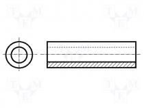 FIX-4-5 - Spacing bushing cylindrical polyamide Spacer leng 5mm