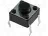 Tact Switch - Microswitch SPST-NO 0.05A/12VDC 1.6N 6x6mm 5mm